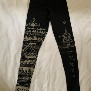 Garage Leggings with Gold Detailing